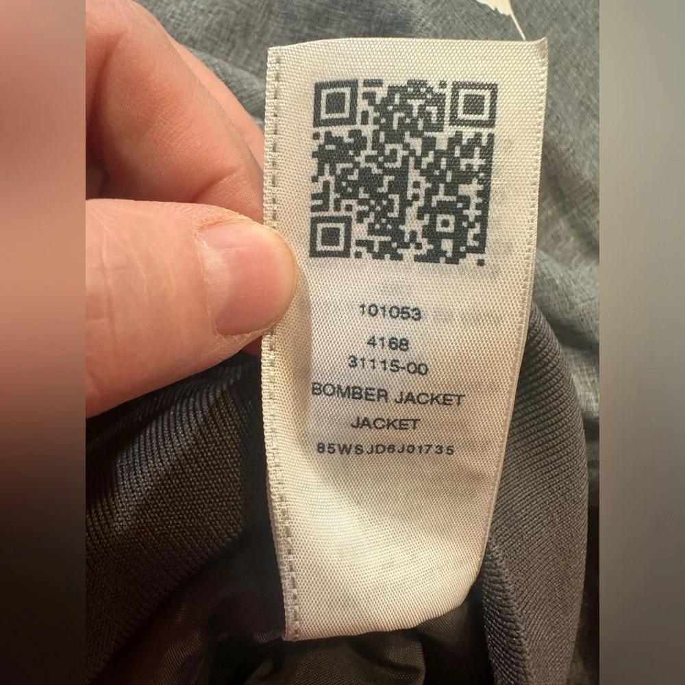 True Religion Gray Bomber Jacket-Size Large